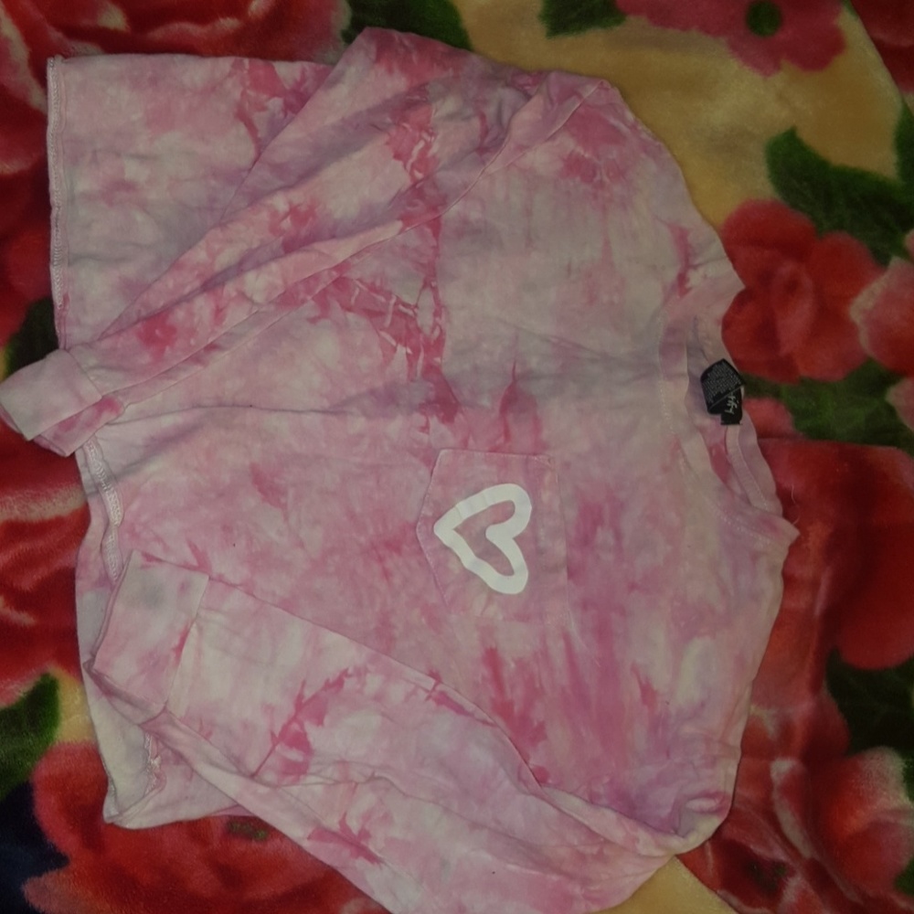 Pink Long-Sleeved Crop Top